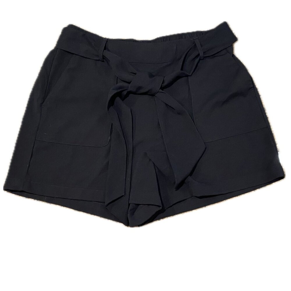 A New Day Dressy Black Short with Tie Belt - Size L